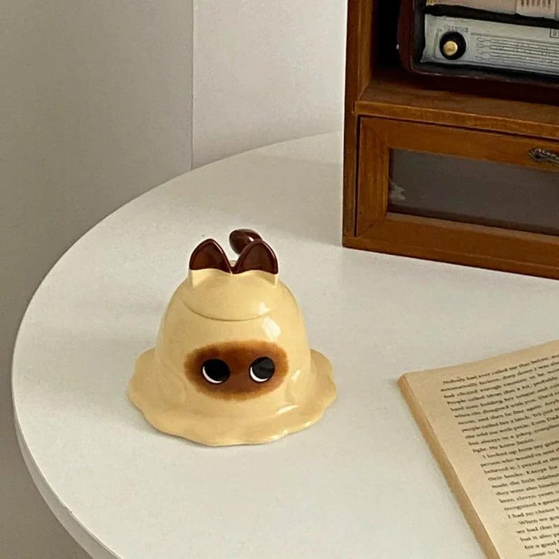 Милая сиамская кошка, картофельное пюре, кофейная чашка, симпатичная керамическая кружка, молочные чашки, кухонные принадлежности высокого уровня, кружки для напитков