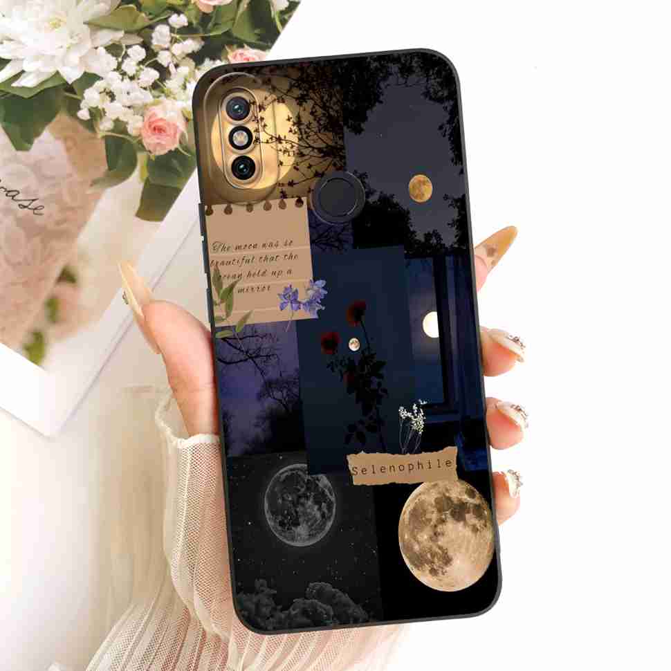 For Xiaomi Mi A2 Case Cute Cartoon Cat Flower Silicone Back Cover For Xiaomi Mi a2 MI 6X M1804D2SG M1804D2SI Phone Shell Bumper