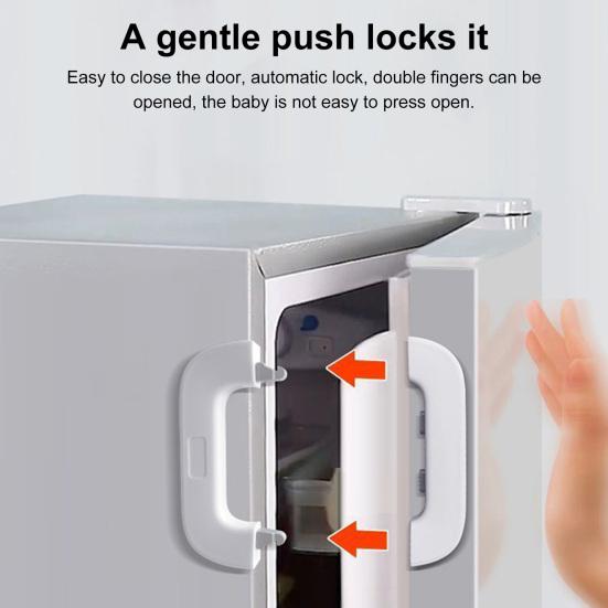 Child Safety Refrigerator Lock Self-adhesive Multi-Purpose Drawer Cupboard Oven Fridge Door Baby Proof