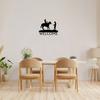 Fine Catch - Cowboy & Cowgirl Welcome Sign - 12 Inch Wide Metal Wall Art - Rustic Western Charm for Home Entrances
