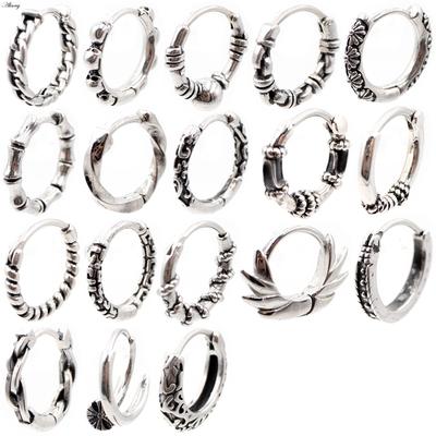 Alisouy 1 шт., серьги-кольца в стиле панк, готики, из нержавеющей стали, простые круглые серьги-кольца, рок-ролл, мужские и женские ювелирные изделия в стиле хип-хоп