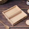 Retro Jewelry Box Desktop Natural Wood Clamshell Storage Decoration Wooden