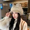 Acubi Bear Ear Beanie Y2K Emo Furry Hat Gyaru Cutecore Fluffy Cap Downdown Girls Cottagecore Slouchy Accessories