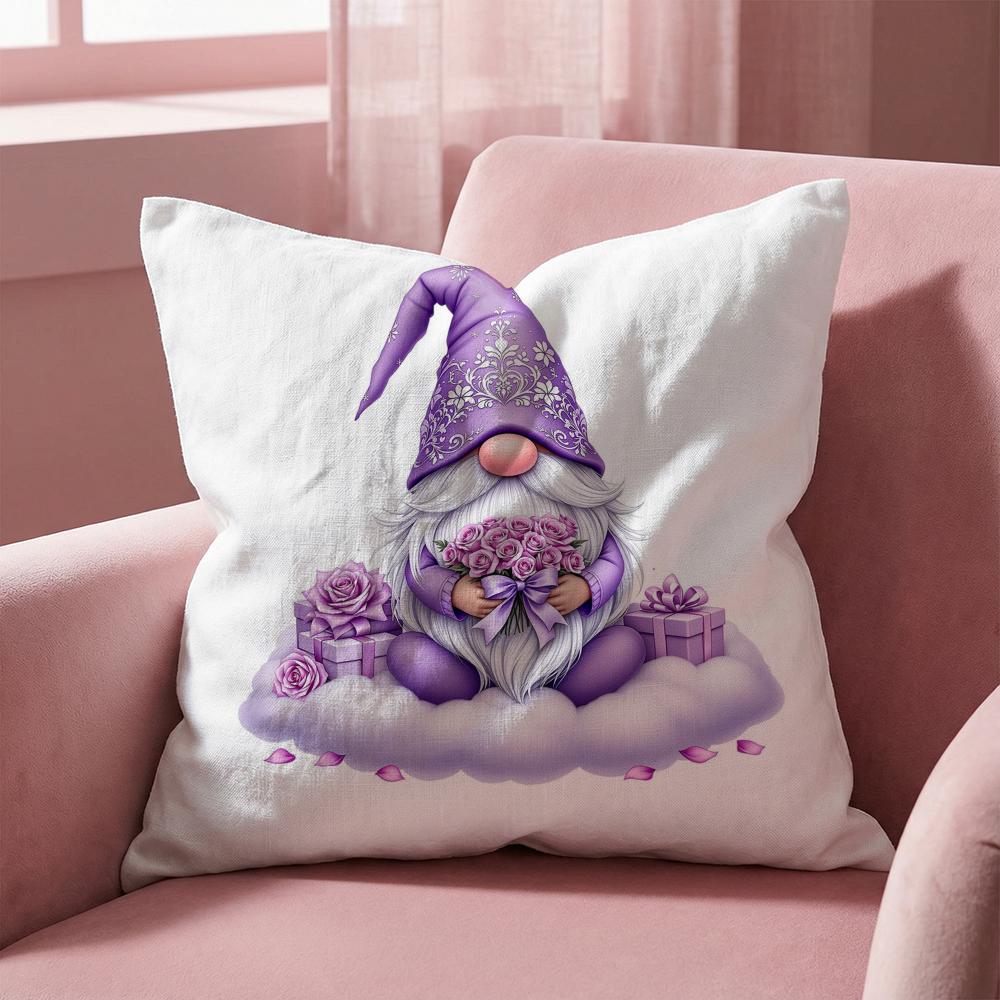 Чехол для подушки Everyday Gnomes с многофункциональным рисунком для дома и автомобиля — двусторонний, мягкий и прочный для повседневного использования.