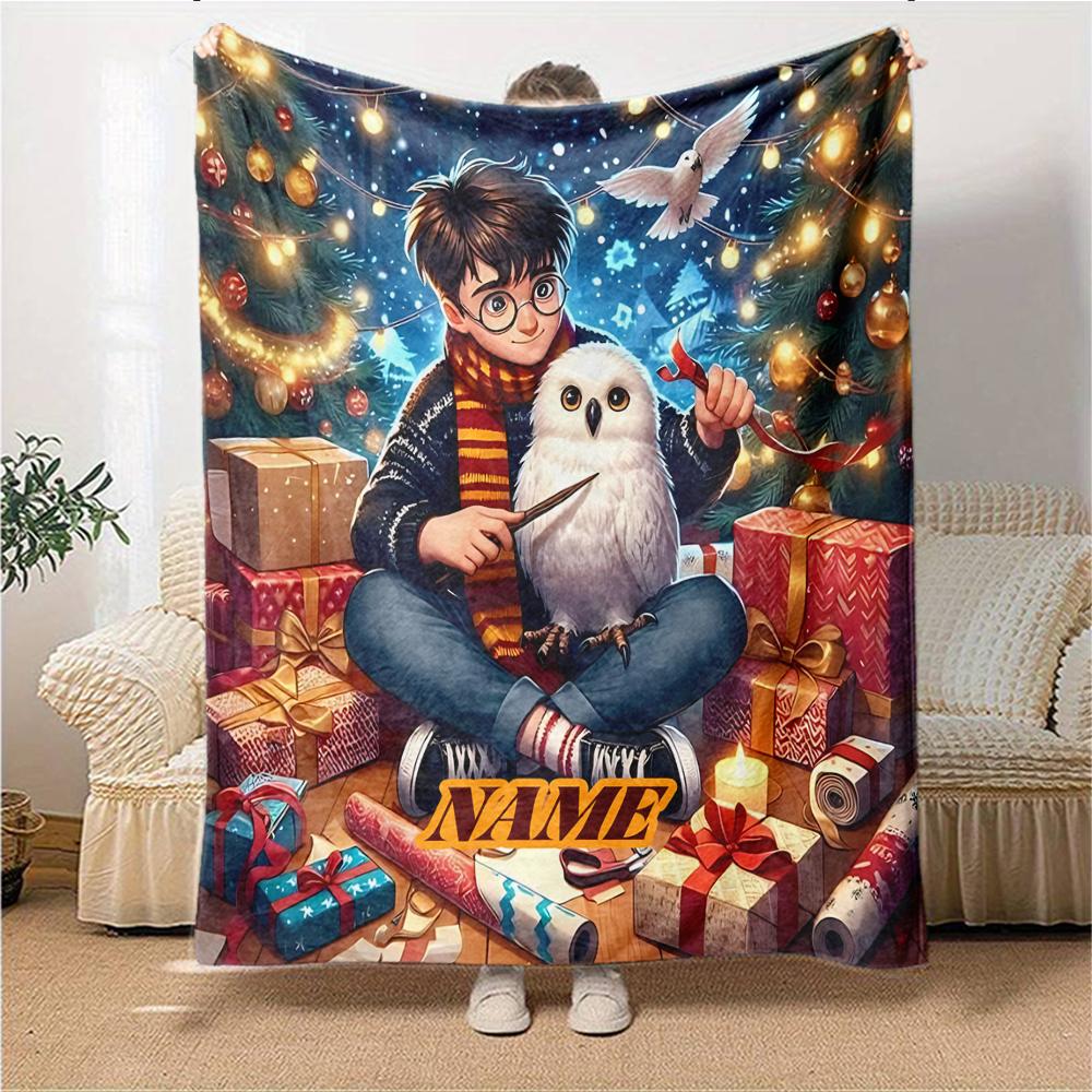 Custom Name Magic Mystery Hat blanket for Couch & Bed, Plush Cozy Fuzzy Blanket Super Soft & Warm Blankets for Fall and Winter. 0908108