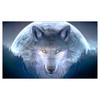 Полный 5D Diy Алмазная картина Лунный волк Вышивка крестом Домашний декор Ручной подарок Подарок