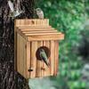 Bird Nest Box Waterproof Wooden Bird Nest Chickadee Nesting Box Bird House Outdoor Bluebird Box for Wrens Swallows Finches