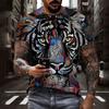 Модные футболки с рисунком животных, 3D хип-хоп, Harajuku, футболки с принтом тигра, повседневные летние топы с круглым вырезом и короткими рукавами, футболка большого размера
