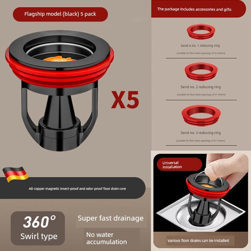 Floor Drain Deodorizer, Bathroom Sewer Sealing Cover, Toilet Anti-Odor Universal Inner Core, Anti-Insect and Anti-Odor Device