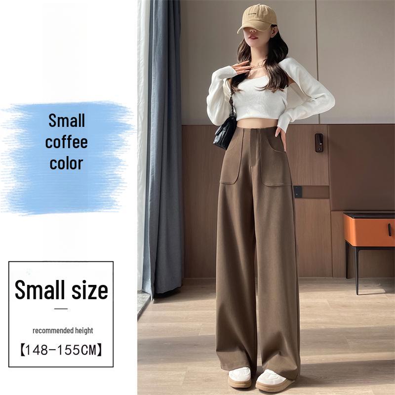 Ankola 2024 Women's High-Waist Wide-Leg Red Suit Pants for Autumn