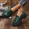 Large Size British Style Small Leather Shoes Women's 2025 Autumn New Japanese JK Platform One-pedal French Loafers