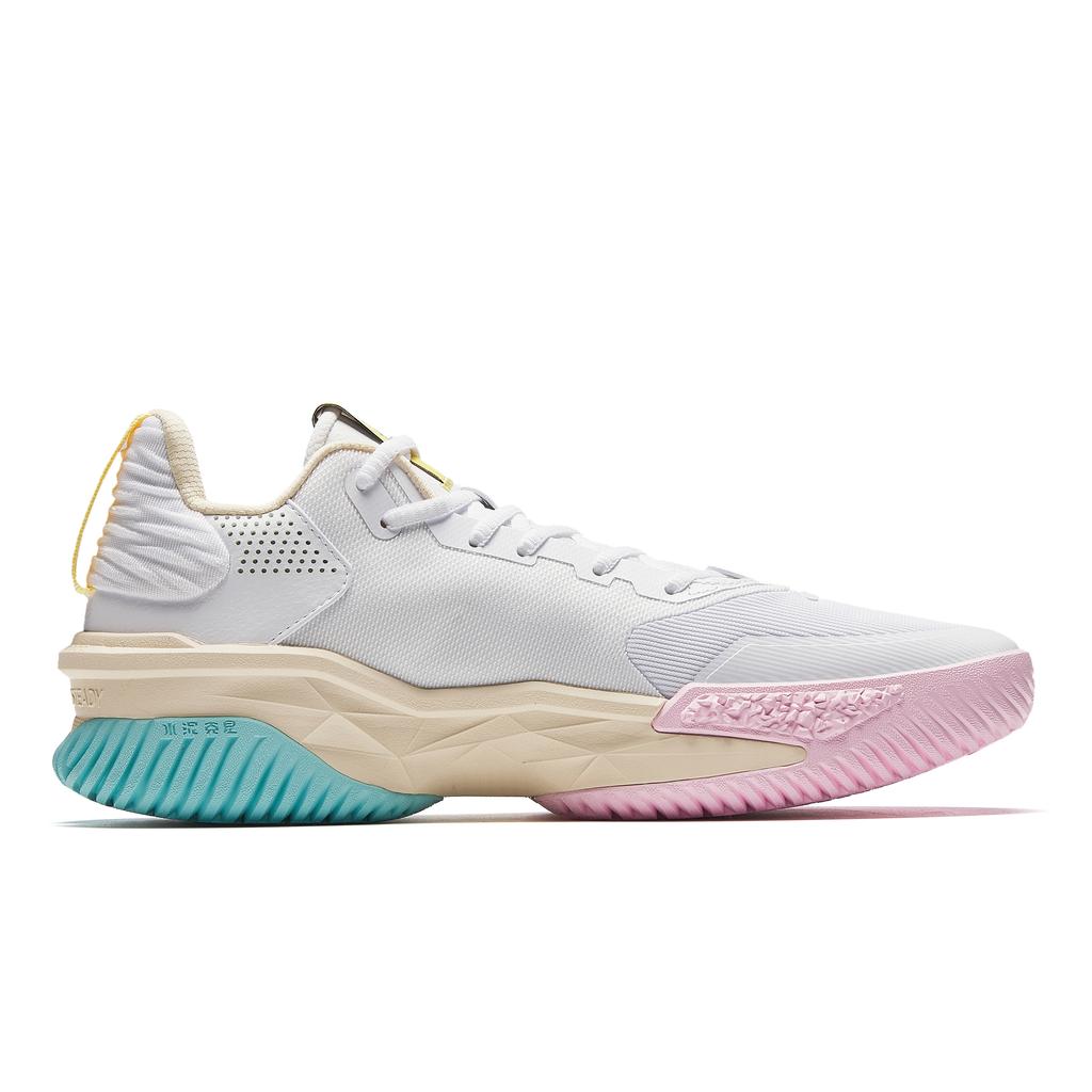Anta Air Zone 5 West Coast Outdoor Basketball Shoes Men Sneaker White Blue Pink 912511606Q-4