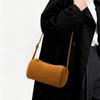 Brown Suede-Finish Cowhide Underarm Bag – Lightweight, Compact, and Stylish for Women
