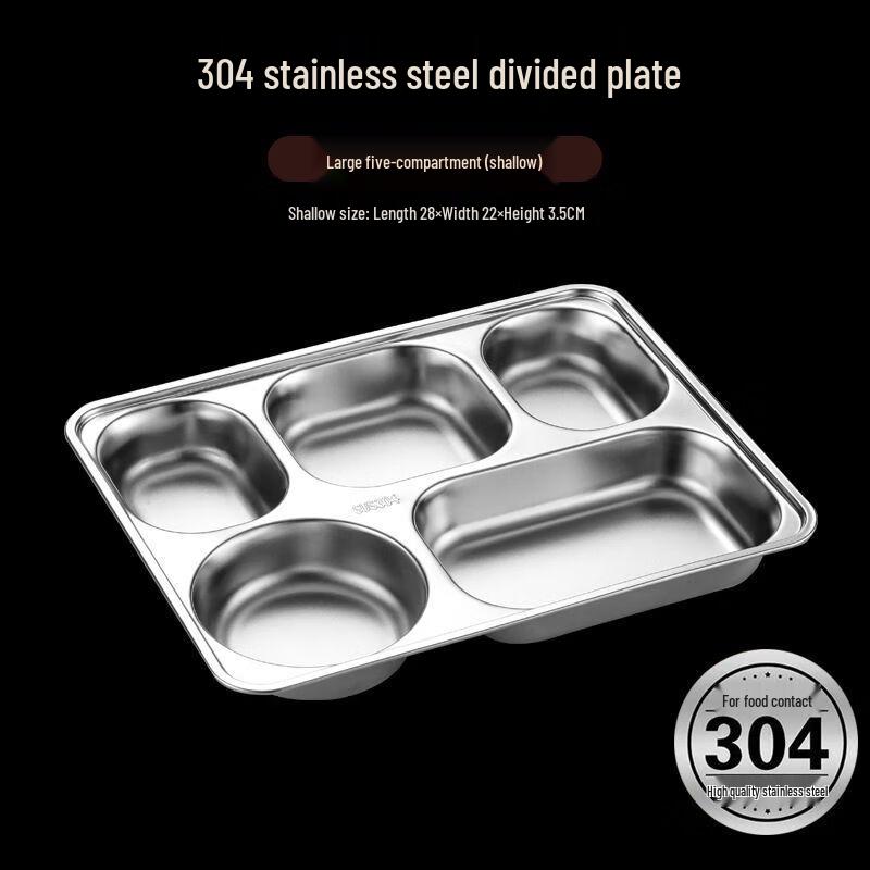 Stainless Steel Compartmented Lunch Tray