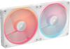 CORSAIR iCUE LINK RGB WHITE Dual Reverse Fans Starter Kit LX140-R CO-9051056-WW