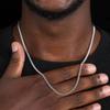 Мужская кубинская цепочка 3 мм Простая цепочка из нержавеющей стали Модная бижутерия из титановой стали Трендовые аксессуары Подарок на вечеринку
