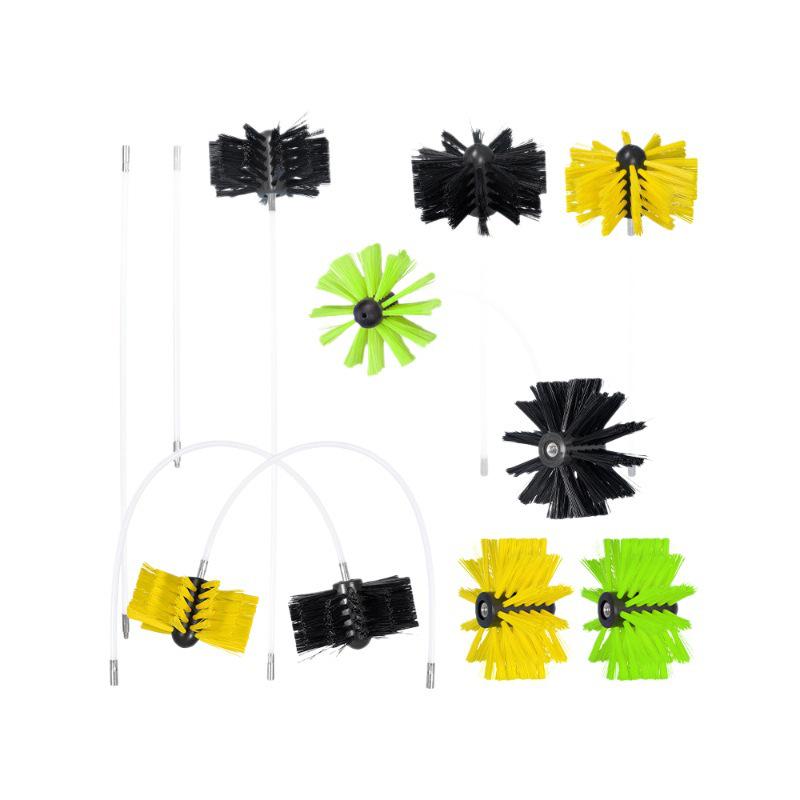 Extendable Hand-Bent Chimney, Duct, Boiler, and Range Hood Cleaning Brush