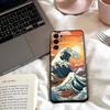 Японская Укиё-э Морские Волны Чехол для Телефона Для Samsung S25,24,23,22,30,21,10,9,Ultra,Plus,Lite,FE,4,5 G Мягкий Черный Чехол