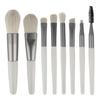 Makeup Brush Set 8-Piece Mini Travel Soft Makeup Brush Set Portable Eyeshadow Brush Foundation Eyelashes Concealer Blush