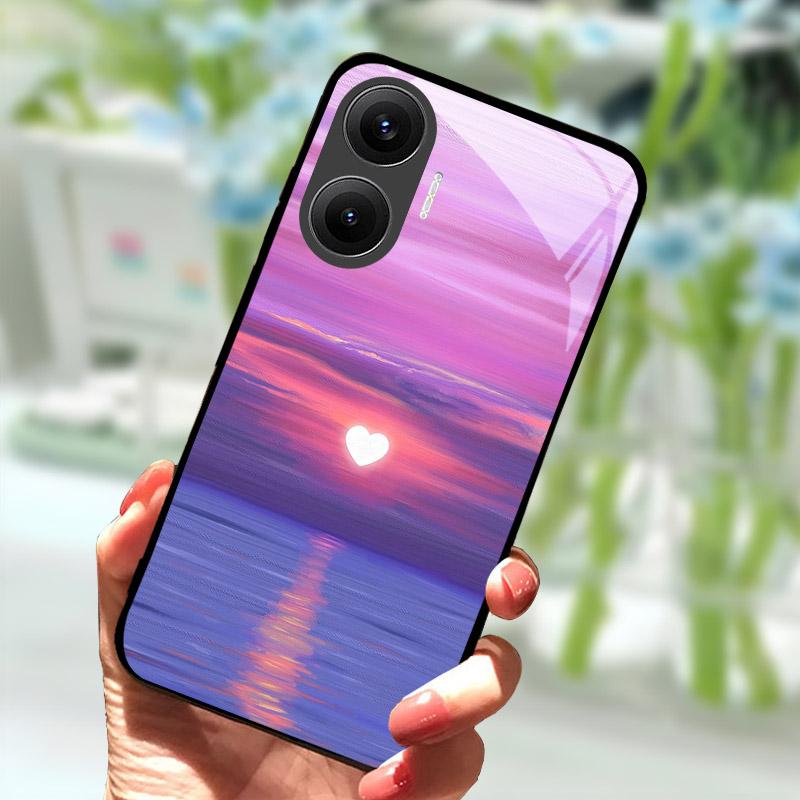 Для Xiaomi Poco F7 5G Чехол Закаленное Стекло Защита Камеры Чехол для Телефона Для Pocophone Poco F 7 PocoF7 Задняя Крышка Coque Fundas