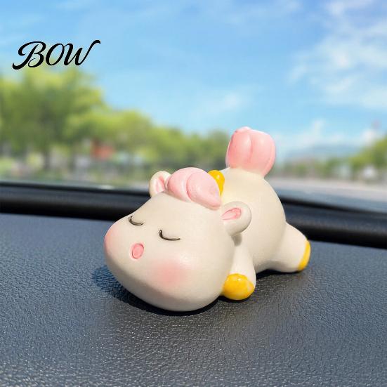 Miniature Resin Decor Cute Unicorn Ornaments, Micro Landscape Decorative Figures, Compact Healing Desk Figurine for Office Home Car Dashboard Desktop