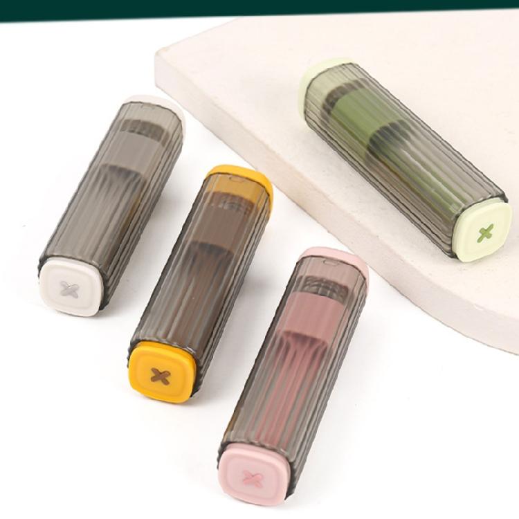 Магнитный цилиндр для хранения игл Прозрачный контейнер с кнопочным механизмом для швейных принадлежностей