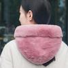 Женская зимняя шапка со встроенным шарфом, толстая теплая, из искусственного меха кролика, однотонная, полная защита, для езды на велосипеде, путешествий, холодной погоды