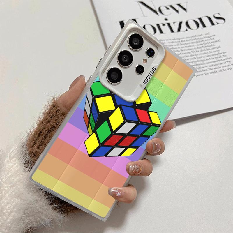 Rubik Cube Formula Spoofs Math Shockproof Phone Case for Samsung Galaxy S26 Edge S25 Ultra S24 FE S23 Plus S21 Cover Anti Fall F