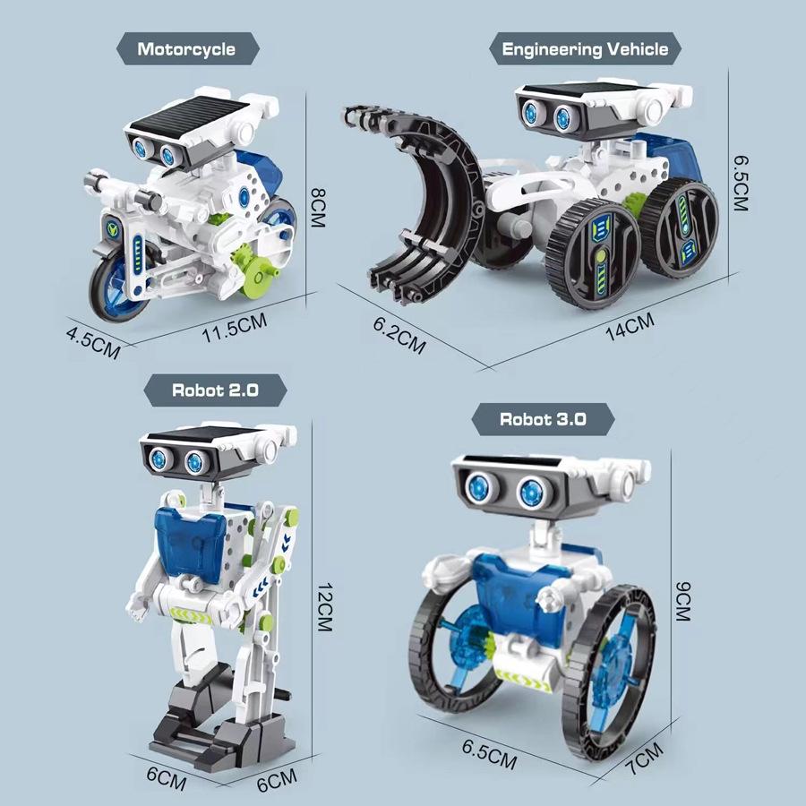 12-in-1 DIY Educational Solar Robot Building Blocks for Kids