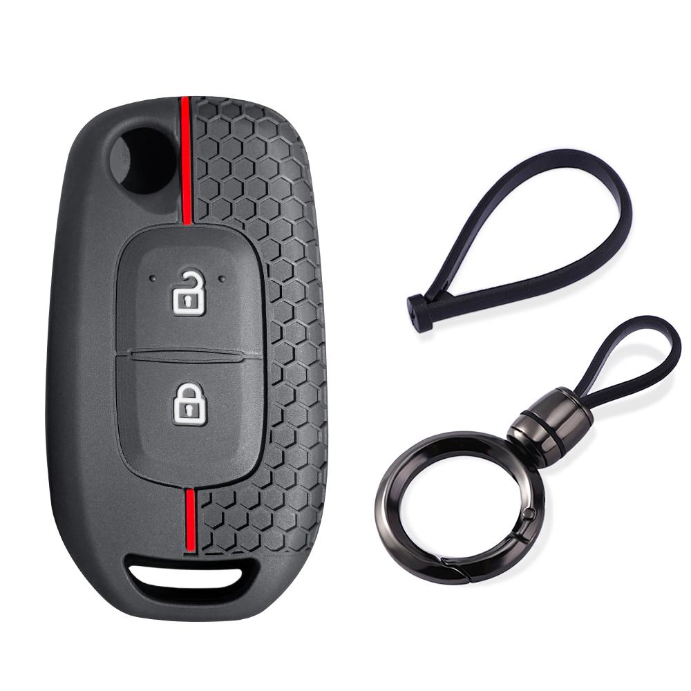 Силиконовый Чехол-Колпачок для Ключа для Renault Logan 2 Captur Sandero Stepway Duster 2019 2020 2-кнопочный Чехол для Автомобильного Ключа Автоаксессуары
