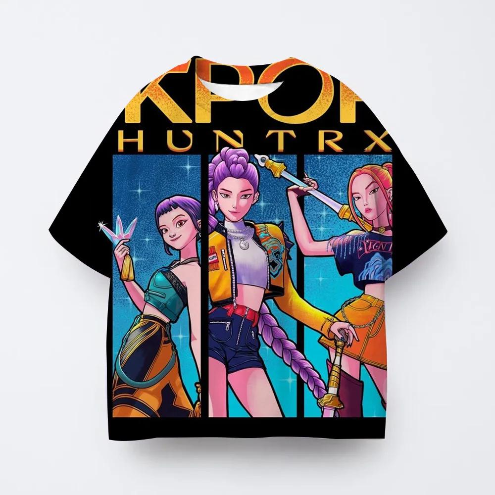 Детские футболки Аниме Kpop Группа Охотников на Ведьм 3D Печать Мода Повседневная Мультяшная Детская Одежда Футболка