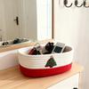 Cotton Rope Christmas Woven Storage Basket Cute Small Item Storage Basket  Bedroom