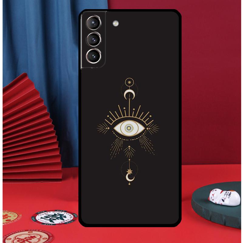 Синий Чехол-Брелок 'Сглаз' для Samsung Galaxy S24 Ultra S9 S10 S20 S21 S22 Plus S23 FE S25 Ultra Задняя Крышка
