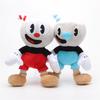 2 шт. плюшевая кукла Cuphead, игрушки, игровые куклы Mugman, игрушки, приключения, мягкие, плюшевые, для детей, подарок на день рождения