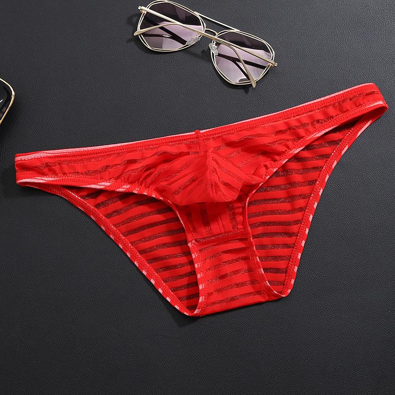Men's Triangle Underwear Ultra-thin Ice Silk Transparent Sexy New Underwear