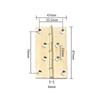 Window Accessories Door Hinges 3.5inch Furniture Hardware Cross Hinge  Cabinet Cupboard Window Door