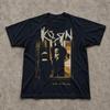Korn Follow The Leader Хлопковая Футболка с Принтом Двусторонняя Футболка Метал-Группы Унисекс и Унисекс Оверсайз Парные Футболки Топы