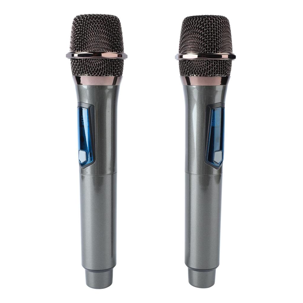 УВЧ Беспроводная Ручная Микрофонная Система 1 на 2 - Динамический Беспроводной Микрофон для Пения на Открытом Воздухе, Дома и Многого Другого