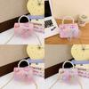 Adorable Butterfly Knot Design Children's Handbag Stylish Pearl Handle For Kids