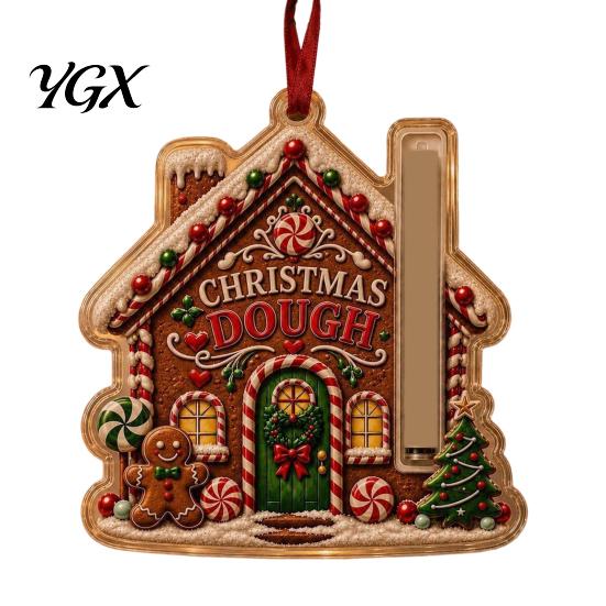 Christmas Ornament Acrylic Butterfly Cash Gift Ornament, Halloween Money Holder with Clear Decorative Holiday Storage Compartment, Hanging Gifts