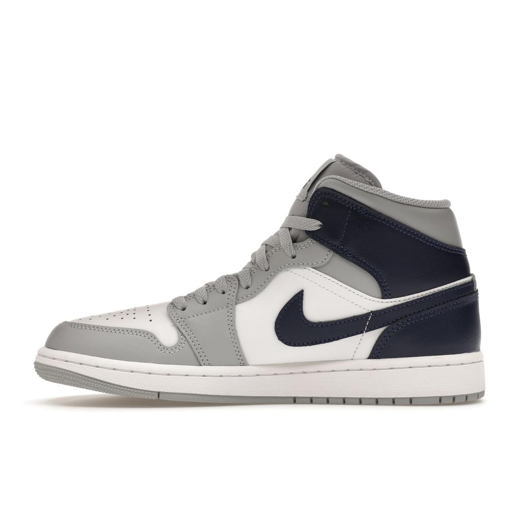 Air Jordan 1 Mid Wolf Grey Midnight Navy Мужские кроссовки белые DQ8426-104