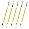 Ring Metal Carabiner Spring Elastic Rope Spiral Coiled Lanyard Safety Rope Stretch Fishing Tools