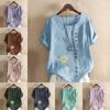 Женская мода Лилия Принд футболка с коротким рукавом свободная хлопковая рубашка повседневная свободная летняя блузка топы