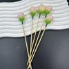 10 шт. Бамбуковые палочки с цветами, Топпер для торта, Стручки тюльпанов, Палочки для коктейлей для закусок, Фруктовые палочки для свадьбы, дня рождения, украшения десерта