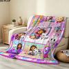 1PC Gabby'S Dollhouse Patterned Flannel Blanket Suitable For All Seasons For Home Decor Warmth And Comfort Gifts Holiday Present
