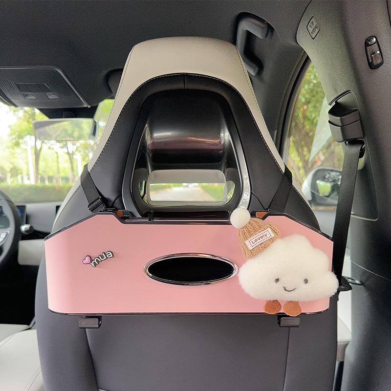 Органайзер на спинку сиденья автомобиля с держателем для салфеток и подстаканником - Многофункциональный органайзер