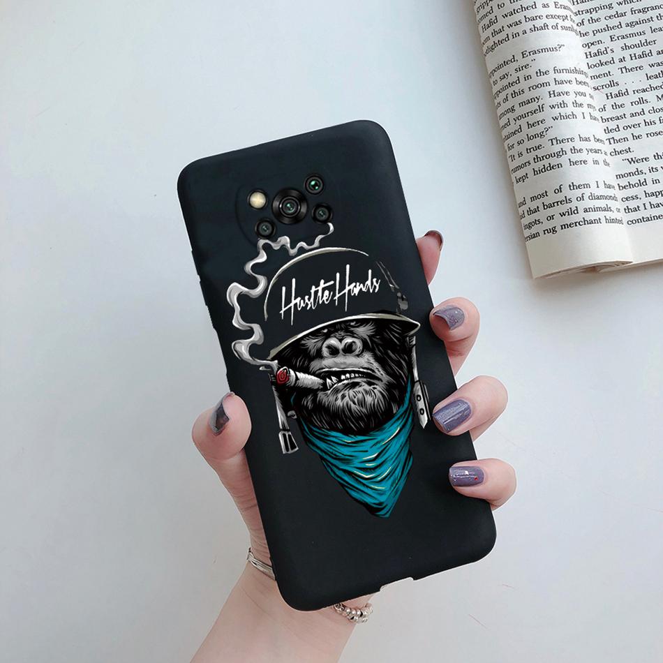 Милый Мультяшный Кот Чехол Для Poco X3 Pro Pocox3 X 3 NFC Задняя Крышка Мягкий Силикон Матовый Защитный Funda Для Xiaomi Poco X3 Pro Сумка