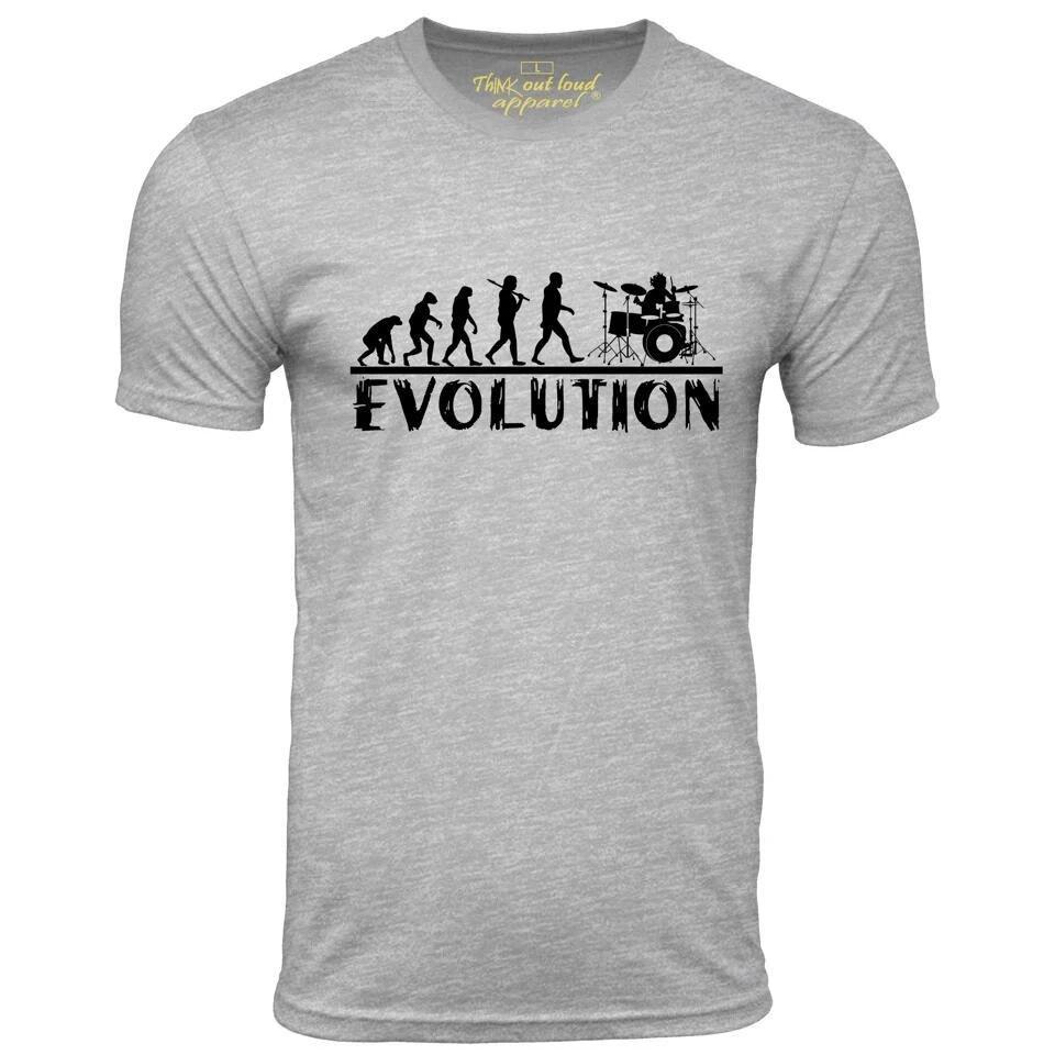Men's T Shirt Summer Short Sleeved Funny T-Shirts Evolution Male Drummer 3d Print Fashion O-Neck Streetware Oversized Tee Shirt Men