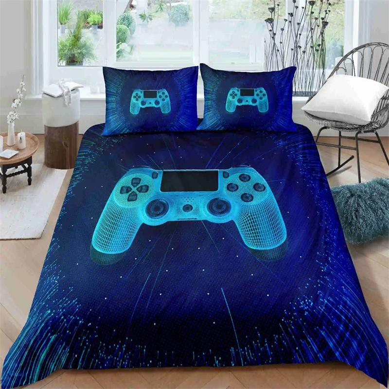 Gamer Bedding Set For Bedroom Soft Modern Gamepad Bedspreads Comefortable Kids Duvet Cover Video Game Quilt Cover And Pillowcase