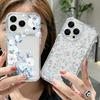 Белый пион Мультяшный цветочный чехол для iPhone 17 Pro Max Coque iPhone 16 15 14 13 12 Pro Max 11 Прозрачный ТПУ Силиконовый Мягкий чехол